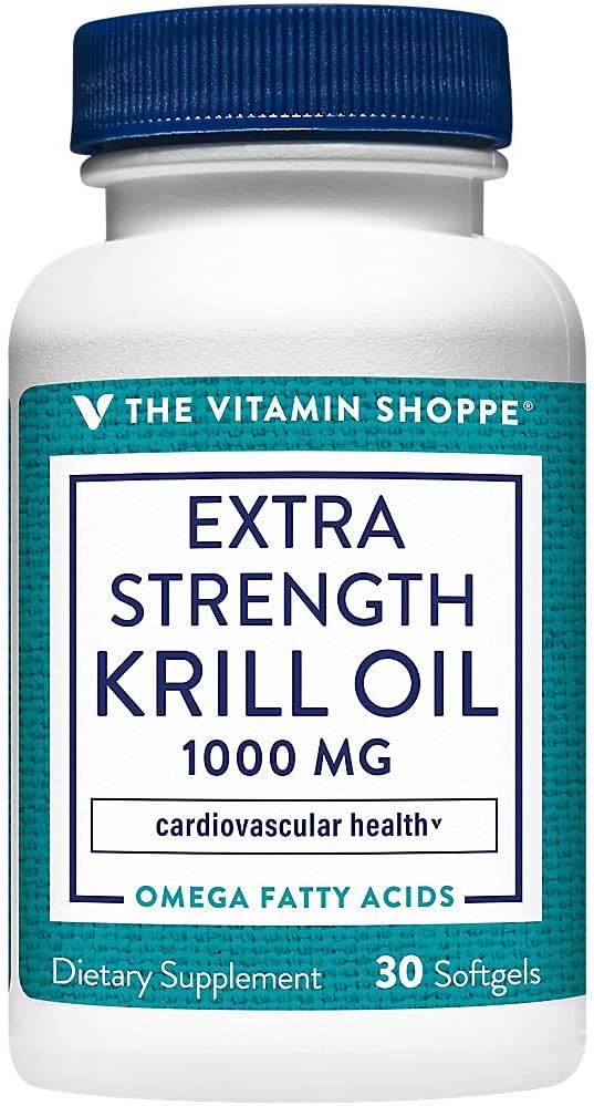 The Vitamin Shoppe Extra Strength Krill Oil - MSC Certified Sustainable - 1.000 MG (30 Softgels)