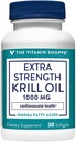 The Vitamin Shoppe Extra Strength Krill Oil - MSC Certified Sustainable - 1.000 MG (30 Softgels)