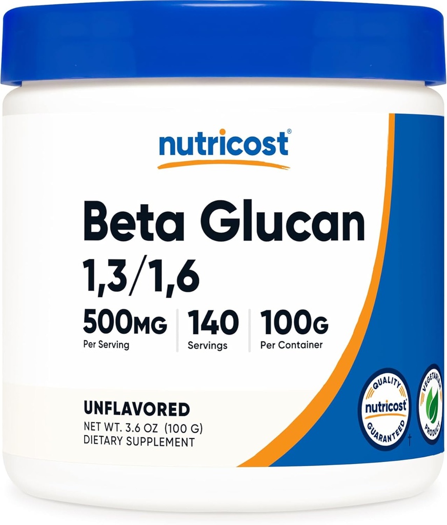 Nutricost Beta Glucan Powder 100 Bedste - 1,3 / 1,6 - Ikke GMO