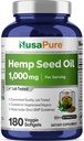 NusaPure Hamp Oil 1000 mg per servering, 180 Veggie Softels, non-GMO, Vegan