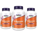 Now Foods Supplements, D- Mannose 500 mg, Non- GMO Project Verified, Sund urinveje *, 120 Veg kapsler (pakke med 3)
