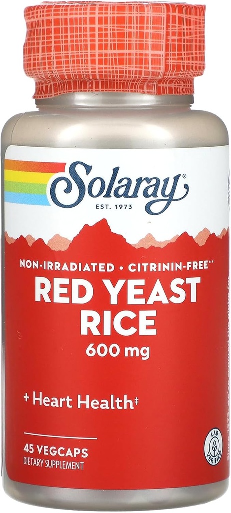 SOLARAY Red Gær Rice - 600 MG (45 kapsler)