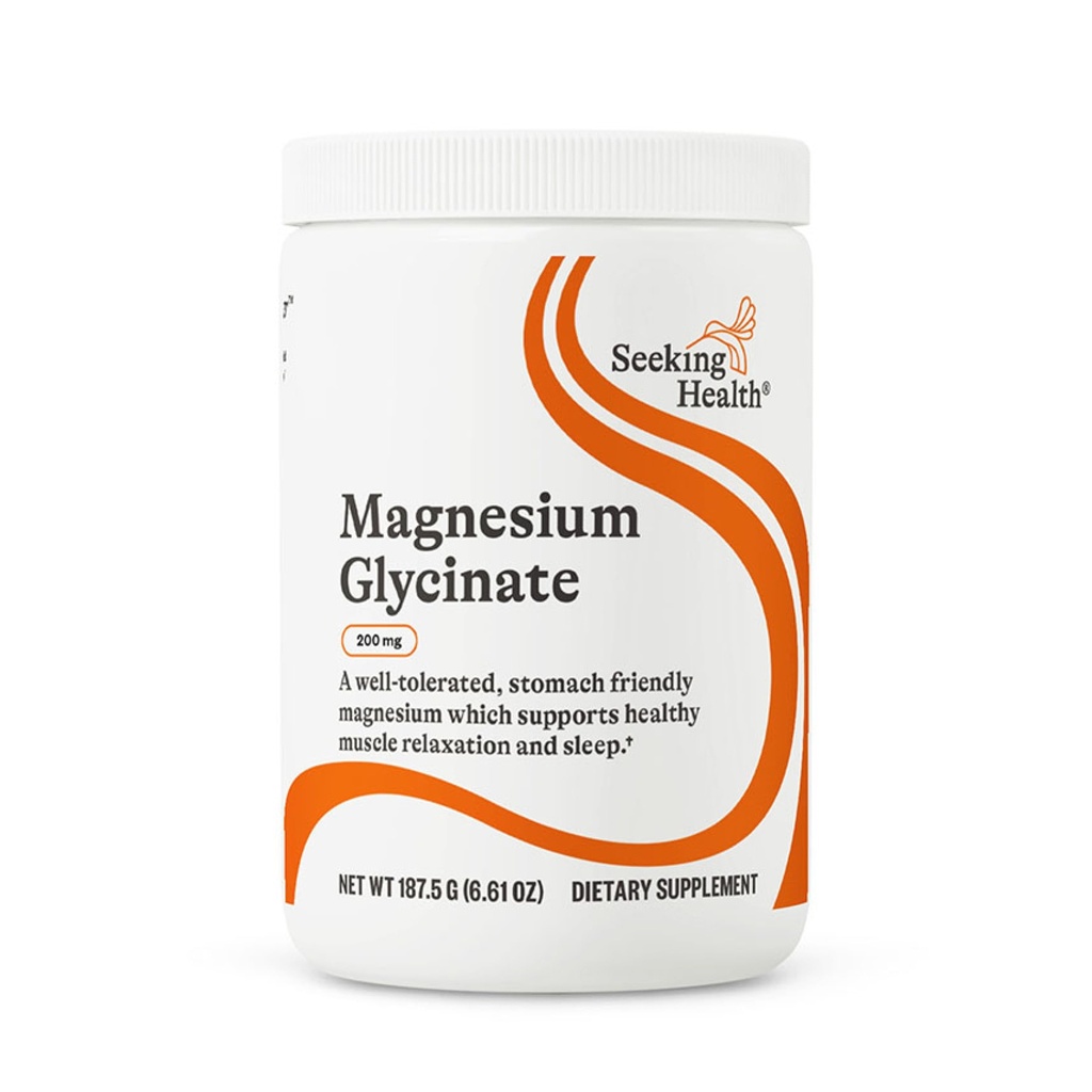 Søg Health Magnesium Glycinate Powder, 200 mg per servering, Biotilgængelig Bisglycinate Chelate, Support Sleep and Relaxation, Natural Energy, Vegetar (75 Servere)