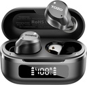 TOZO NC9 Hybrid Aktiv Støj Annullering Trådløse Earknopper, 6 Mics ENC Clear Call, IPX8 Vandtæt, i Ear Bluetooth 5.3 Hovedtelefoner Stereo Bass Ear Bud 59H Spilletid med LED Display 32 EQs via APP