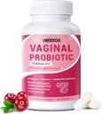 Vaginal Probiotika for kvinder, 70 Millioner CFU for vaginal sundhed, pH balance, urinveje, fordøjelsesbesvær med Prebiotika, Organic Cranberry & D- Mannose for Vaginal Odor & Flora Kosttilskud - 60 kapsler