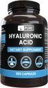 Pure Original Ingredienser Hyaluronsyre (365 kapsler) Ingen Magnesium eller Rice Fillers, Altid Pure, Lab Verified