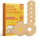 Silikone Scar Sheets for Breast 12 Pack - Medicinsk Scar Removal Sheets - Silikone Sheet Breast Post Kirurgi Supplies for Scars Treatment - Areola Gel Circles (3 IN)