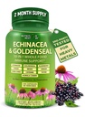 Echinacea Goldenseal kapsler - 10 i 1 immunforsvar supplement - 1455mg - Vegan Echinacea kapsler supplement lavet med økologiske hele fødevarer - Herbal immunsystem support - 2 måneders forsyning