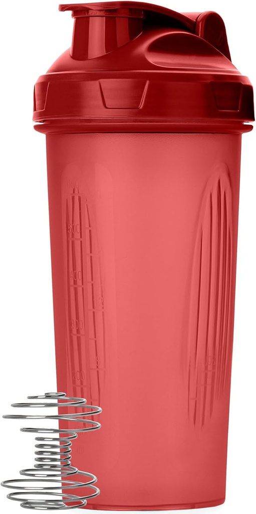 Mr. Pen- Shaker Flasker til Protein Mixes, 28 oz, 1 Pack, Rød, Protein Shaker Flaske med Wire Whisk Ball, Blender Flaske