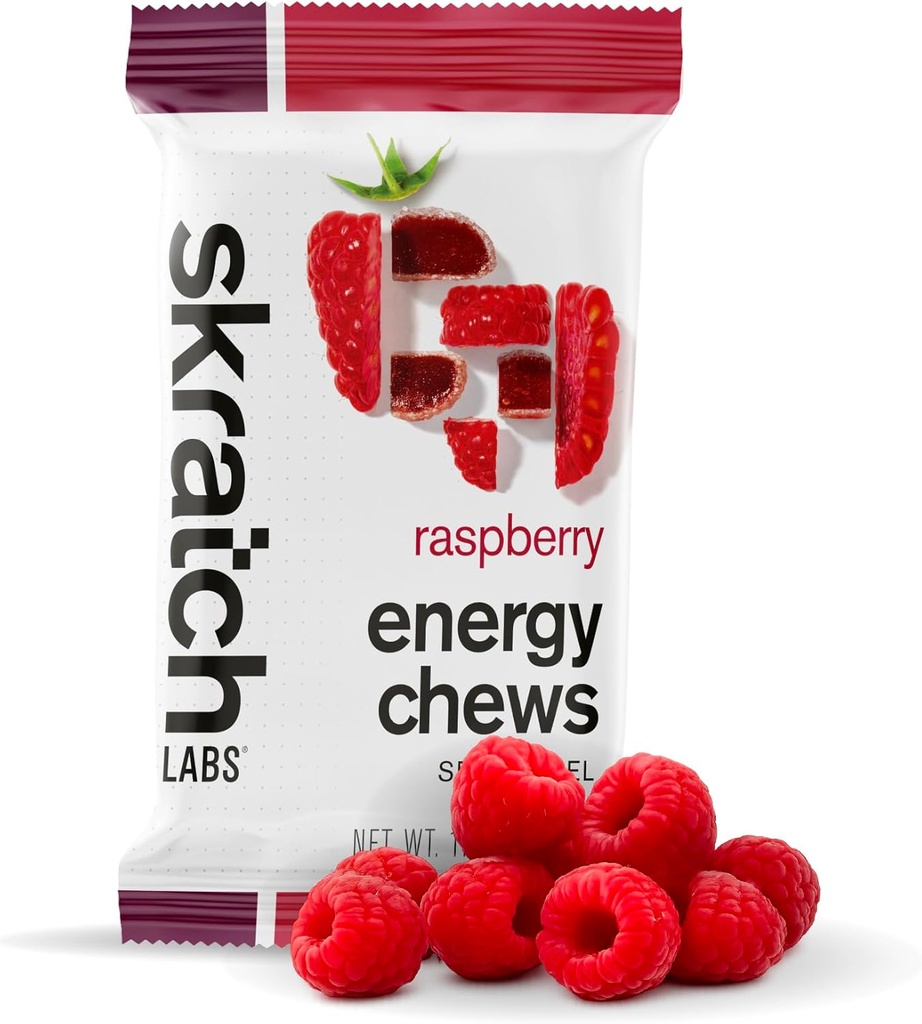 Skrattch Labs Energy Chews ttesmå 124; Gummies for Running, Cykling, og Sports Performance Medical 124; Gel Alternative Medical Medical 124; Raspberry (10 Pack) Medical 124; Gluten Free, Vegan