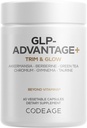 Codeage GLP- Advantage + Supplement - Metabolic & GLP-1 Aktivitetsstøtte - Chrom, Berberine, Green Tea, Gymnema, Curcumin, Taurine, Resveratrol - Weight Management & Gut Health, Non-GMO - 60 Kapsler