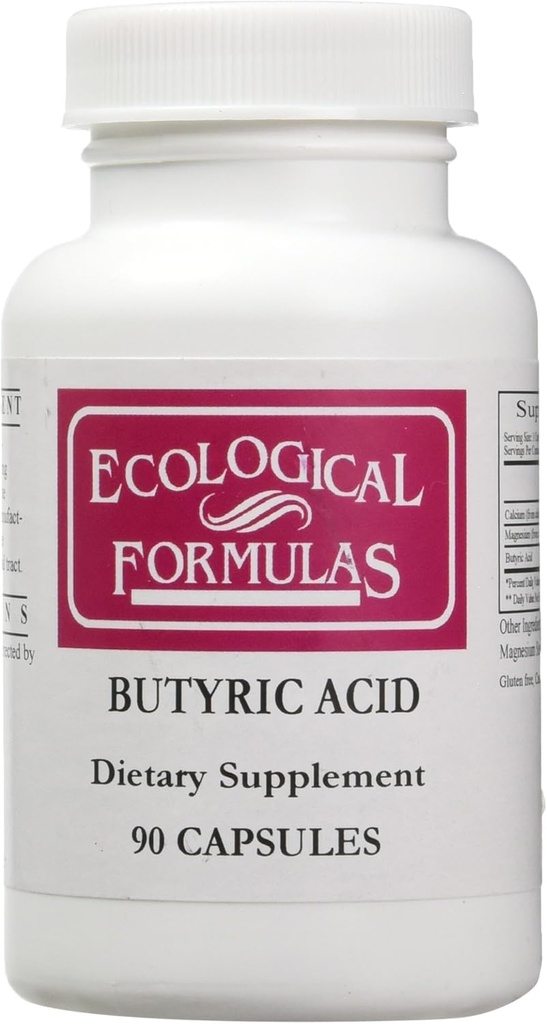 Økologiske formler Calcium Magnesium Butyrate (Btyrisyre), understøtter Gut Health. 1-Pack, Cream, 90 Kapsler