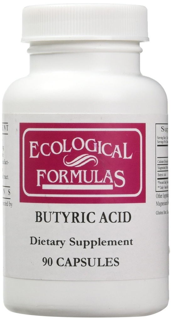 Økologiske formler Calcium Magnesium Butyrate (Btyrisyre), understøtter Gut Health. 1-Pack, Cream, 90 Kapsler