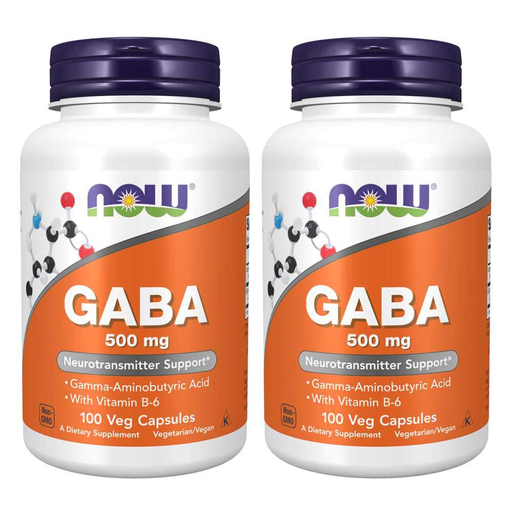 NOW Gaba 500 mg, 100 greve (pakke med 2)