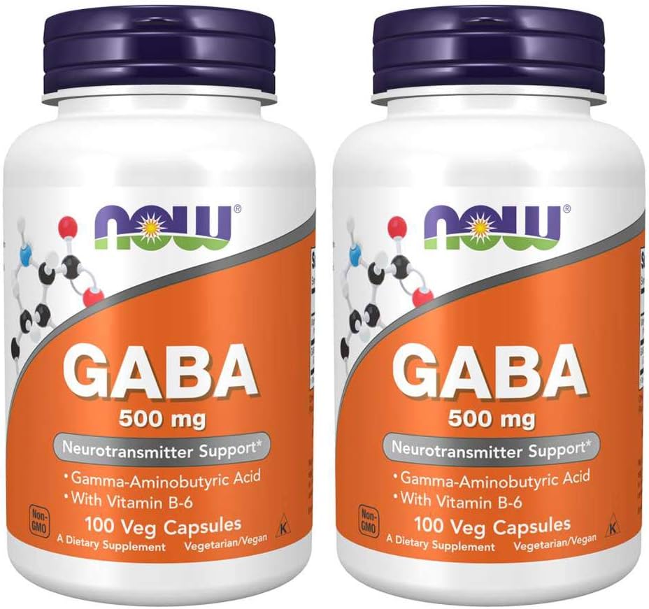 NOW Gaba 500 mg, 100 greve (pakke med 2)
