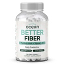 Organics Ocean Better Fiber - Daily Fiber Supplement - Sharey Afføring for Effors tarmbevægelser - med Psyllium Hulk og Slippery Elm - 90 Kapsler