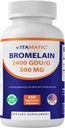 Vitamatisk bromelain Supplement 500mg - 2400 GDU / g - 180 Kapsler