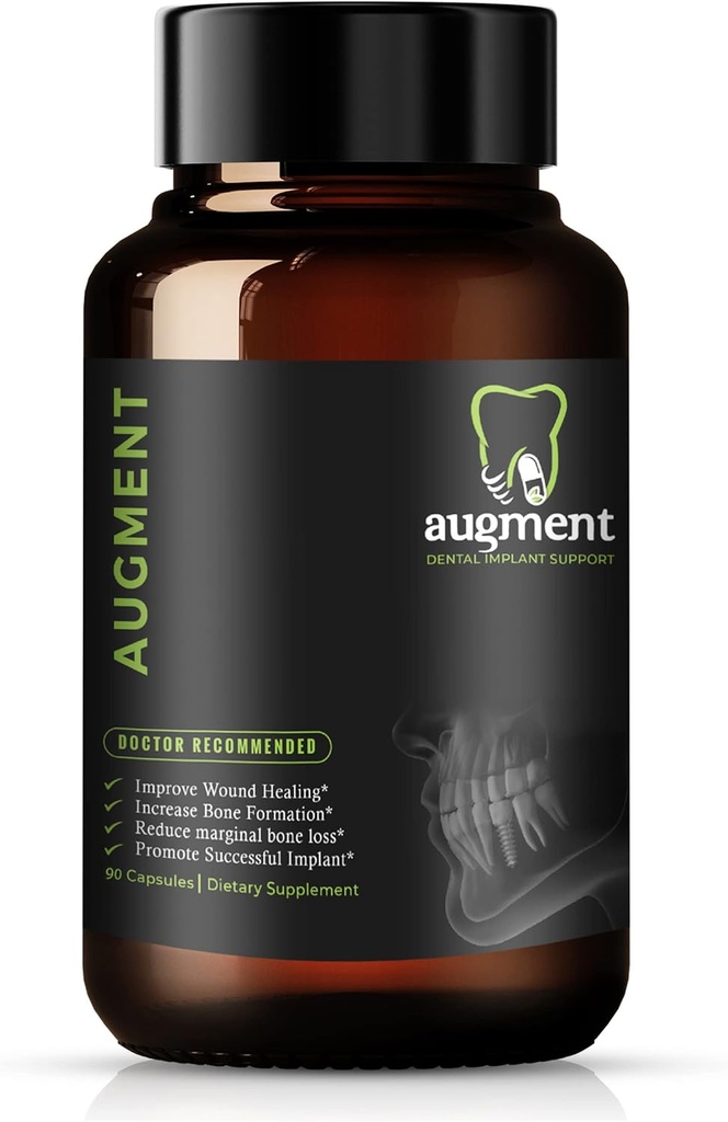 Ekstraktion Nutrition Dental Implantat Support - Support Bone Formation & Osseointegration - All- Natural Formel med vitaminer og mikronæringsstoffer - Non- Synthetic & Non- GMO (90 Servere)