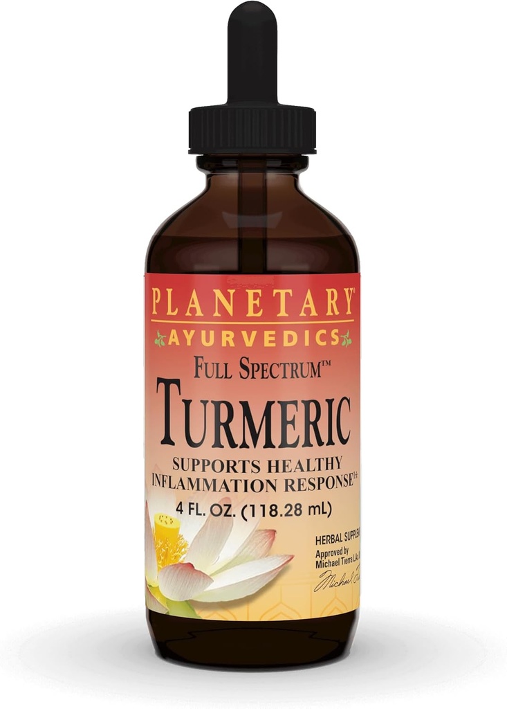 Planetariske Herbals Gurkemeje Fuld Spektrum Væske af Planetariske Ayurvedics, Støtte til Antioxidant og sund inflammation Response, 4 Ounces