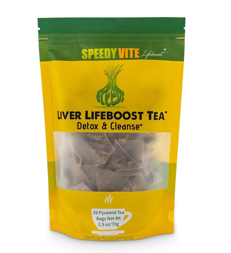 SpeedyVite Lever Detox Tea Remote 124; USDA Organic (28 Teabags) Cleanses, Understøtter Lever, Galdeblære Sundhed med Mælkebøtte Leaf, Fennel, Ginger og mere