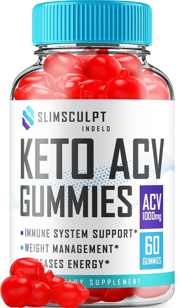 Slimskulpt Keto ACV Gummies - Advanced Formel Slimfipt Keto Plus ACV Gummies Apple Cider Vincificine Keto Slimskulpt ACV Gummies Kosttilskud Anmeldelser Mænd Kvinder (60 Gummies)