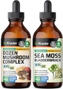 BIO KRAUTER Dozen Mushroom Tinktur 4 Fl. Oz. & Sea Moss Tinktur 4 Fl. Oz.