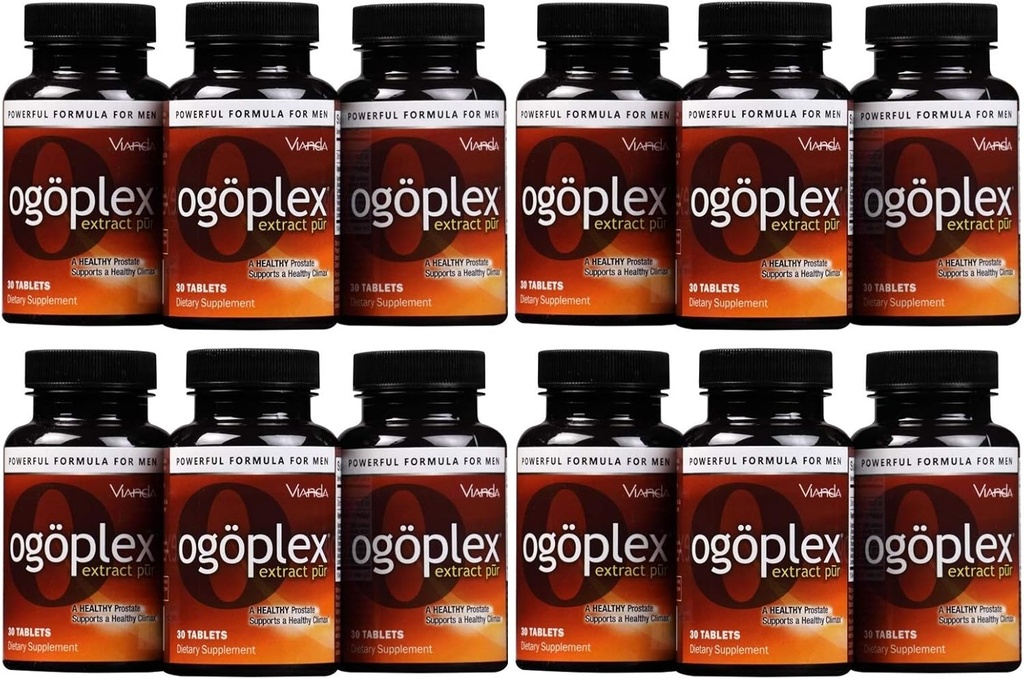 ogoplex ® - 124; Mandlig prostata sundhed og urinstøtte tillæg med Graminex ® Svensk Blomst Pollen, Saw Palmetto, Phytosterols & Lycopene - 1 måned Tilgang (12 Pack)