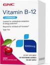 GNC Vitamin B-12 1000mcg, Cherry, Understøtter energiproduktion, 120 Lozenges