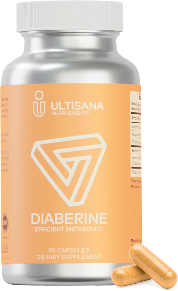 Diaberine Berberine HCL Supplement Note 124; Understøtter hjertesundhed, energi Boost, Metabolisme og immunforsvar Functions