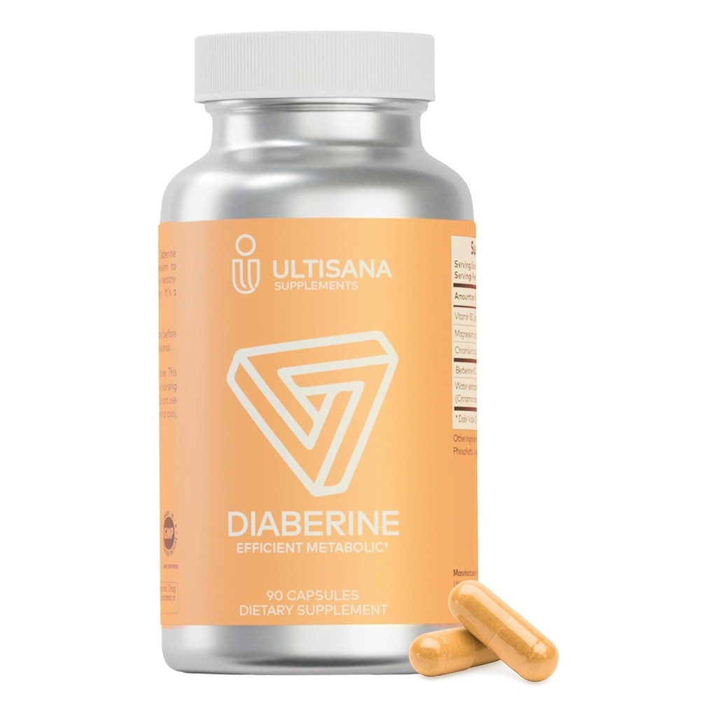 Diaberine Berberine HCL Supplement Note 124; Understøtter hjertesundhed, energi Boost, Metabolisme og immunforsvar Functions