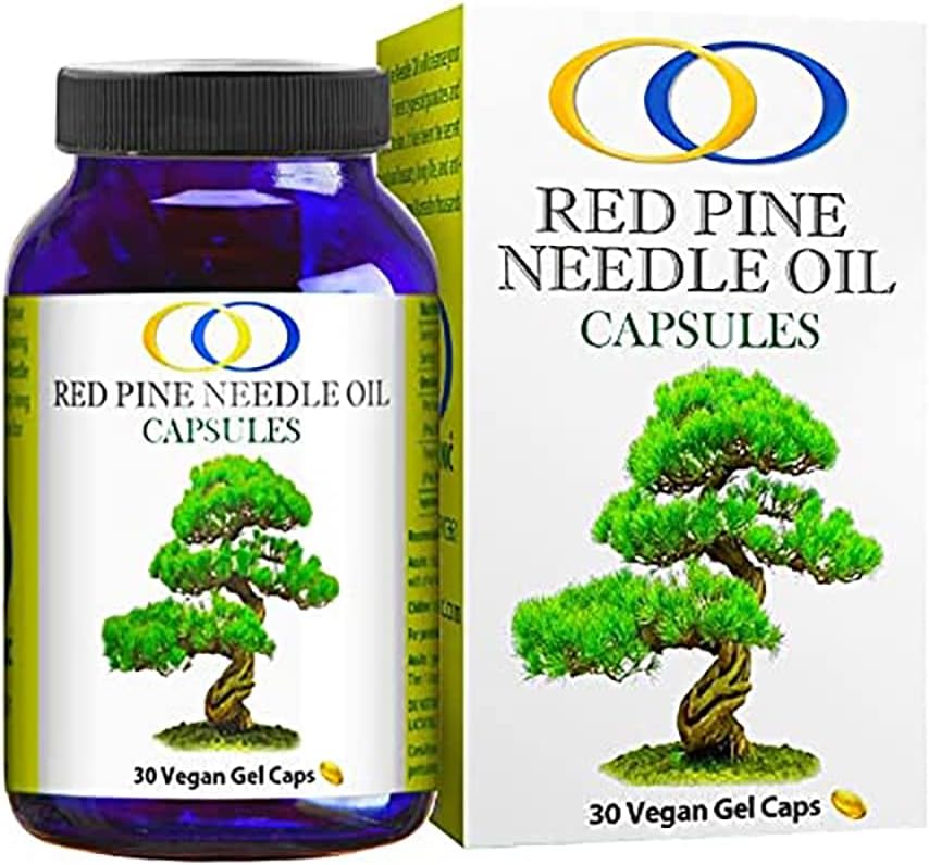 Optimal Organic Red Pine Needle Oil Caps - Health Supplement for Extreme Immunsystem Support - Vital Cell & DNA Support - # 1 Vegansk Kropslæde til udenlandske invitationer - Pinus densiflora - BioActive