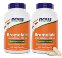 Bromelain 500 mg, 200 Veg kapsler (pakke med 2) Supplement - non- GMO, Vegan 500 mg Caps