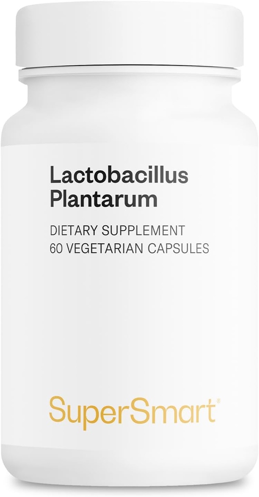 Supersmart - Lactobacillus Plantarum PostBiotic 20 Billion CFU per Day (Immuno-LP20) - Heat-Treated Probiotic Supplement | Non-GMO & Gluten Free - 60 Vegetarian Capsules
