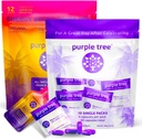 purple tree Celebration Recovery + Next Day Energy Stick Packets | 10 to-Go Party Bag Kits | Better Mornings, Natural Boost, Rapid Hydration, Happy Liver | Bachelorette, Weddings, Travel Essentials
