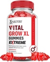 Justified Laboratories Vital Grow XL Extreme 2000MG Performance Gummies Advanced Formulated with ACV Pomegranate Beet Juice Powder B12 Vegan Non GMO 60 Gummys