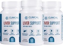 Kliniske effekter: Leverstøtte - Natural Milk Thistle and Zink Supplement - 3 Pack - Hjælper Detox og rense leveren - Understøtter leverfunktionen og fordøjelsessygdomme - Made in USA