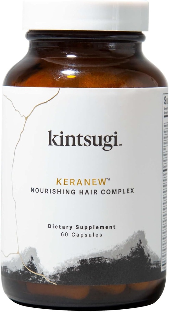 Kintsugi KeraNew Nourishing hår kompleks - Hjælp Combat Tegn på ældning hår, supplement til stærke, voluminøse strands - Understøtter sund, Fuller udseende hår w / Keratin, Collagen, & biotin (60 kapsler)