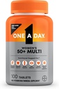 One A Day Multivitamin for Women 50 and Over Tablets, Womens Multivitamin 50 plus med Vitaminer D, C, E, Zink & Biotin, Daglige Vitaminer for Woman 50 +, 100 Ct
