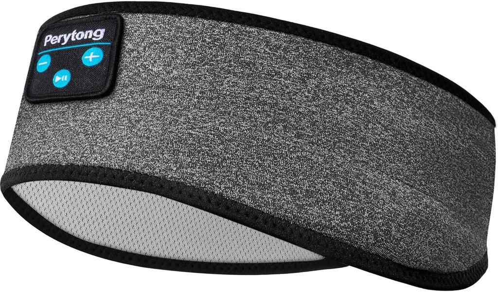 Perytong Bluetooth Sleep Headband - Soft Elastisk Comfortable Headband, Gaver til mænd, Kvinder, Teenagere