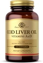 Solgar Cod Lever Oil - 100 Softgels - Giver vitaminer A & D - Non-GMO, Gluten Free - 100 Servere