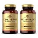 Solgar Cod Lever Oil - 100 Softgels - Giver vitaminer A & D - Non-GMO, Gluten Free - 100 Servere