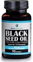 HalalEveryday Organic Black Seed Oil - USDA Certificeret kold presset glasflaske Over 1,5% Thymoquinone 3X Styrke Tyrkisk Sort Cumin Nigella Sativa Non- GMO 100% Pure Blackseed Oil (Kapsler)