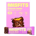 Misfits Vegan Protein Bars, Brownie Batter - Opdateret Opskrift Note 124; Plant baseret, Lavsukker & Carb, High Fiber Snacks