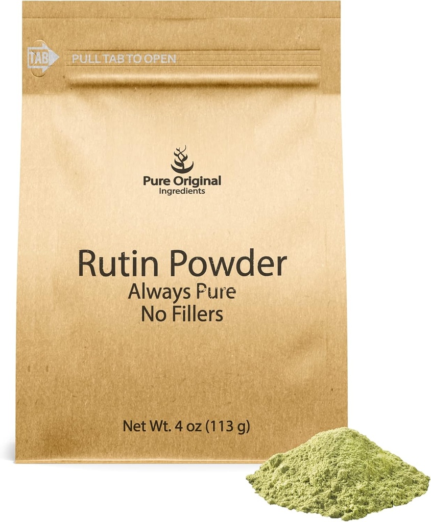 Pure Original Ingredienser Rutin Powder (4 oz), Altid Pure, Ingen tilsætningsstoffer eller Fillers, Lab Verified