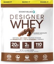 Designer Wellness, Designer Whey, Natural Whey Protein Powder med Probiotika, Fiber, og Key B- Vitaminer til energi, Gluten- fri, Gourmet Chokolade, 2 LB