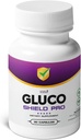 GlucoShield Pro - Natural supplement med vitaminer B1, B2, B6, Magnesium, Zink & Calciumcarbonat 124; Non- GMO, Stimulant- Free, Easy- to- Take 124; Lavet i USA, GMP- Certified Measures 124; 30 kapsler, 1 Måned Supply