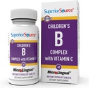 Superior Source Children? s B Kompleks med C-vitamin - Multivitamin til hjerte sundhed støtte - folinsyre supplement til børn - immunstøtte formel med C-vitamin - 60 Instant Opløs tabletter