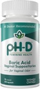 pH- D Feminin Health - 600 mg Borsyre Suppositorier - Woman Owned - for Vaginal Odor Use - 72 tal