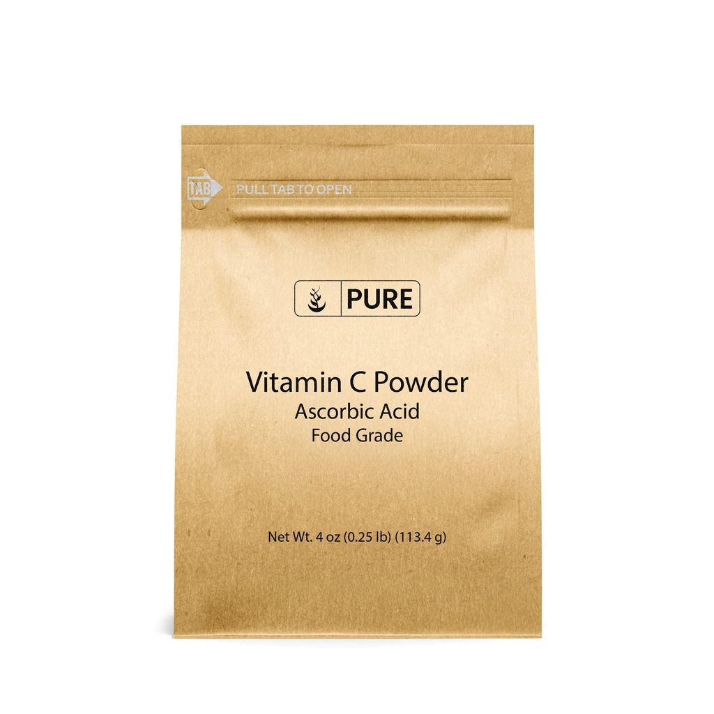 PURE ORIGINAL INGREDIENTS, Vitamin C Powder, 4 Oz | For supplement use and homemade skincare products