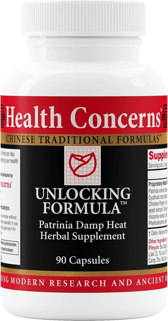 Sundhed Bekymringer Unlocking Formel - menstruation og Qi Flow Support - blodcirkulation & Detox urte supplement med Patrinia & Peony Root - Kinesisk medicin Formel for kvinder - 90 Kapsler